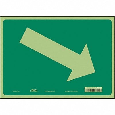 Safety Sign 10 in x 14 in Glow Vinyl