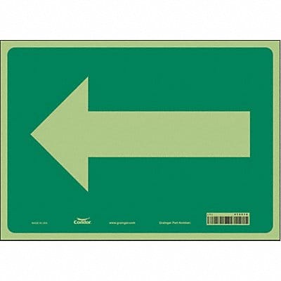 Safety Sign 10 in x 14 in Glow Vinyl