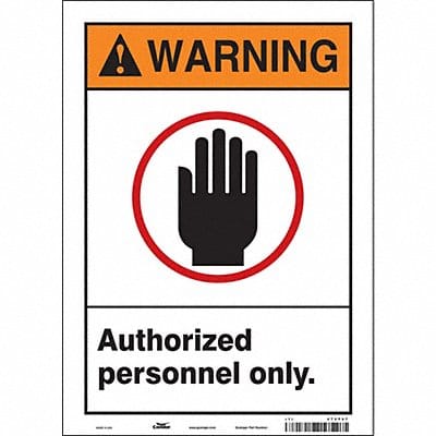 Safety Sign 14 in x 10 in Vinyl