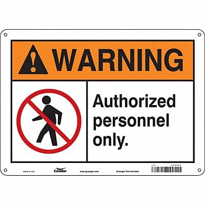 Safety Sign 10 in x 14 in Polyethylene