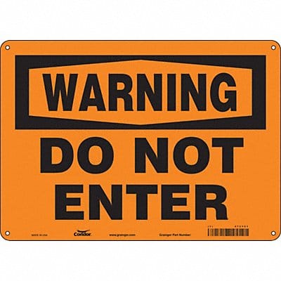 Safety Sign 10 in x 14 in Aluminum