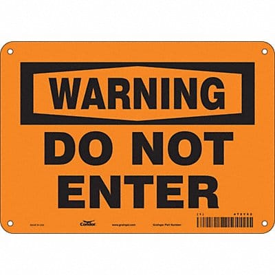 Safety Sign 7 inx10 in Polyethylene
