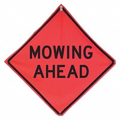 Mowing Ahead Traffic Sign 48 x 48