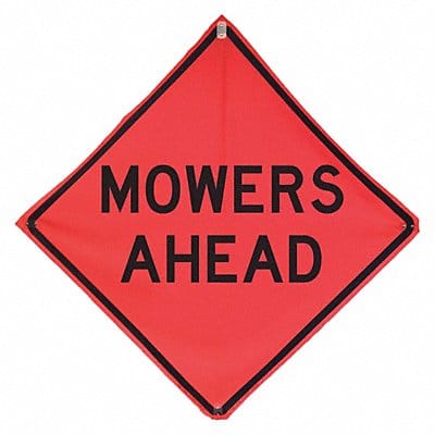 Mowing Ahead Traffic Sign 36 x 36