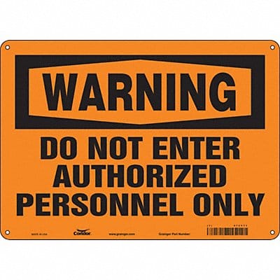 Safety Sign 10 in x 14 in Polyethylene