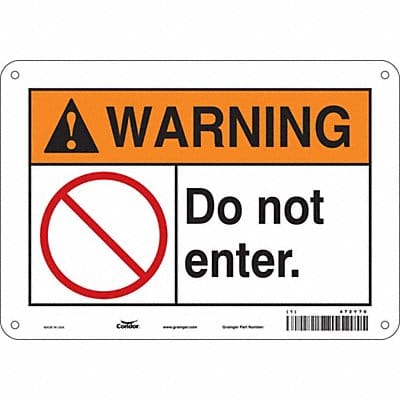 Safety Sign 7 inx10 in Polyethylene