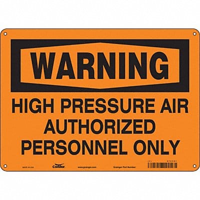 Safety Sign 10 in x 14 in Aluminum