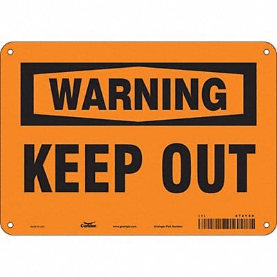 Safety Sign 7 in x 10 in Polyethylene