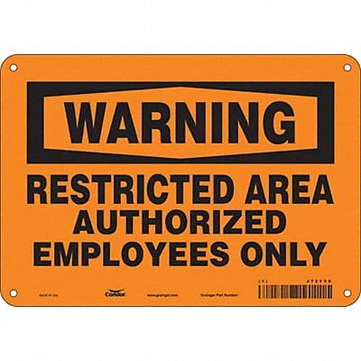 Safety Sign 7 in x 10 in Aluminum