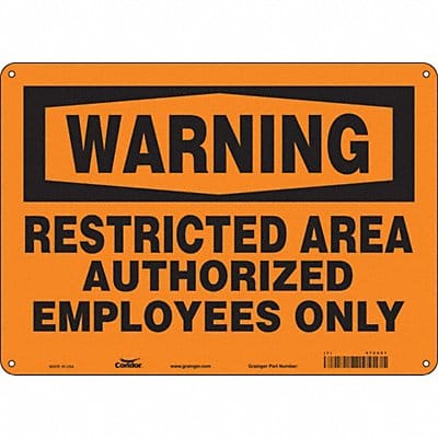 Safety Sign 10 inx14 in Aluminum