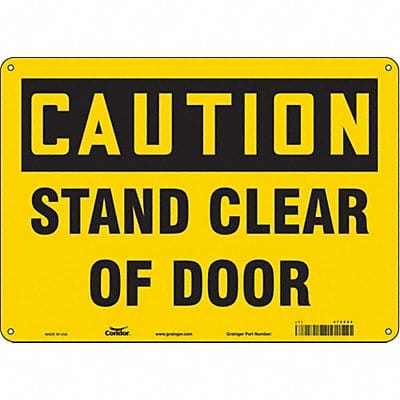 Safety Sign 10 in x 14 in Polyethylene