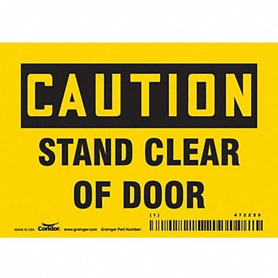 Safety Sign 3 1/2 in x 5 in Vinyl