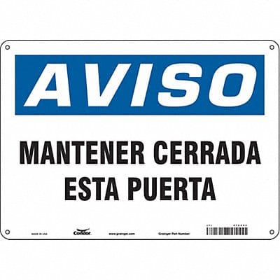 Safety Sign 10 in x 14 in Polyethylene