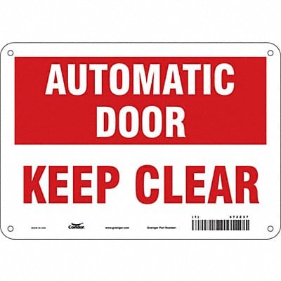 Safety Sign 7 in x 10 in Aluminum