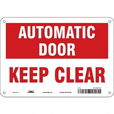 Safety Sign 7 in x 10 in Polyethylene