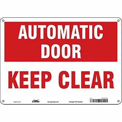Safety Sign 10 in x 14 in Polyethylene