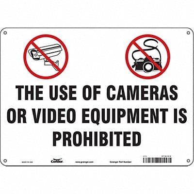 Safety Sign 10 in x 14 in Aluminum