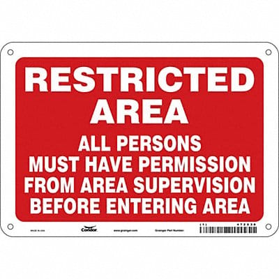 Safety Sign 7 in x 10 in Aluminum