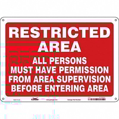Safety Sign 10 in x 14 in Aluminum