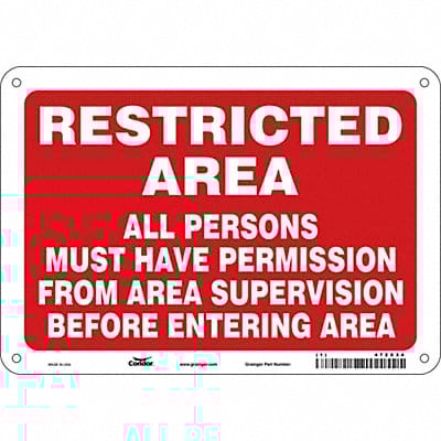 Safety Sign 7 in x 10 in Polyethylene