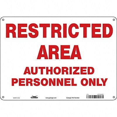 Safety Sign 10 inx14 in Aluminum