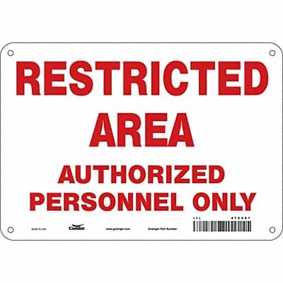 Safety Sign 7 in x 10 in Polyethylene