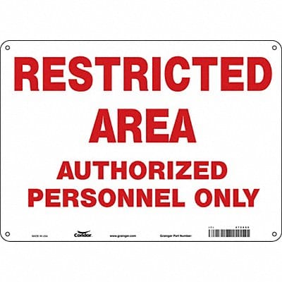 Safety Sign 10 inx14 in Polyethylene