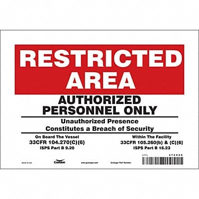 Safety Sign 7 inx10 in Vinyl