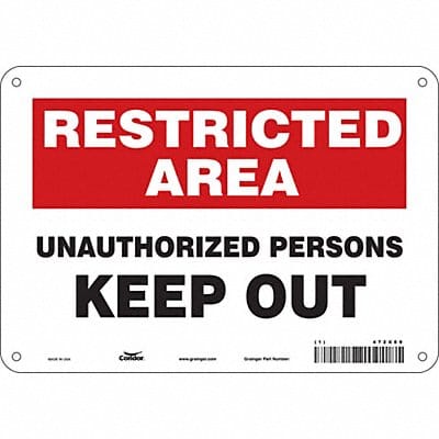 Safety Sign 7 in x 10 in Aluminum