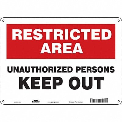 Safety Sign 10 inx14 in Polyethylene