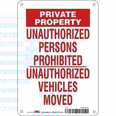 Safety Sign 10 inx7 in Polyethylene