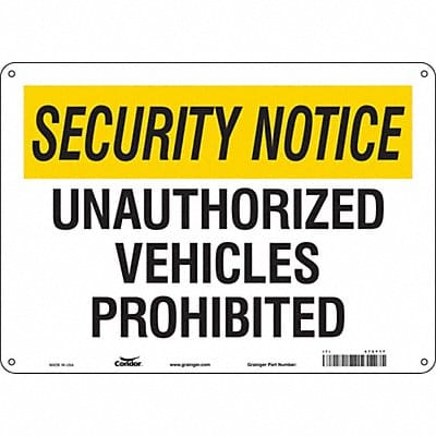 Safety Sign 10 in x 14 in Aluminum