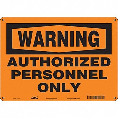 Safety Sign 10 in x 14 in Aluminum