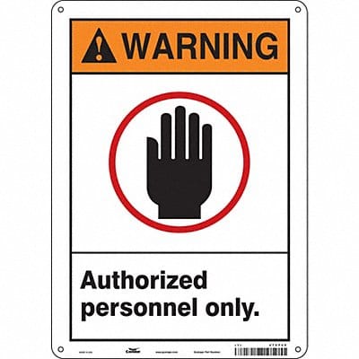 Safety Sign 14 inx10 in Polyethylene