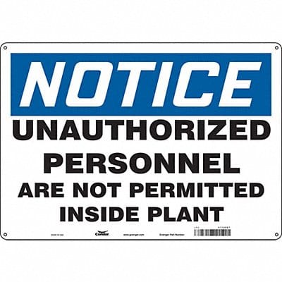 Safety Sign 14 in x 20 in Polyethylene Safety Sign 14 in x 20 in Polyethylene