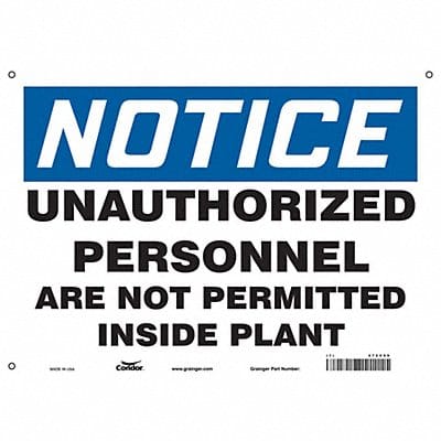 Safety Sign 10 in x 14 in Vinyl