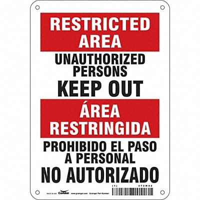 Safety Sign 10 in x 7 in Aluminum