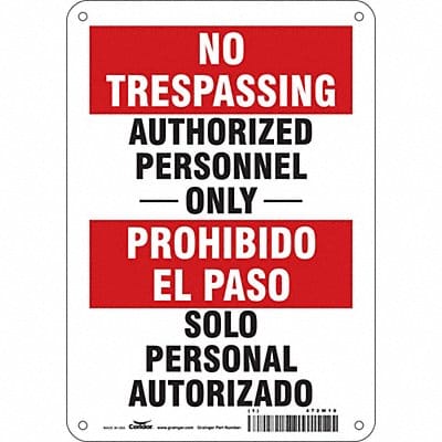 Safety Sign 10 inx7 in Polyethylene