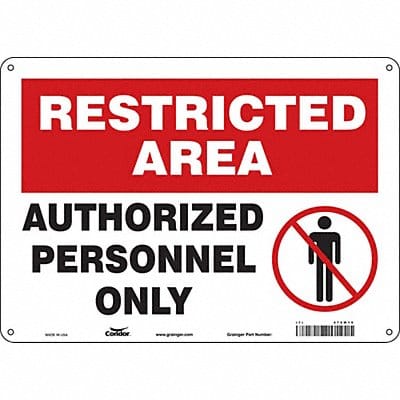 Safety Sign 10 inx14 in Aluminum