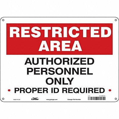 Safety Sign 10 inx14 in Aluminum