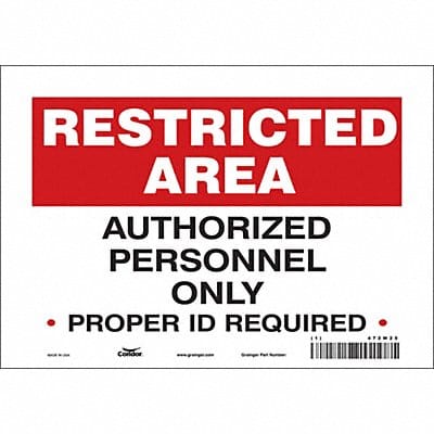 Safety Sign 7 in x 10 in Vinyl