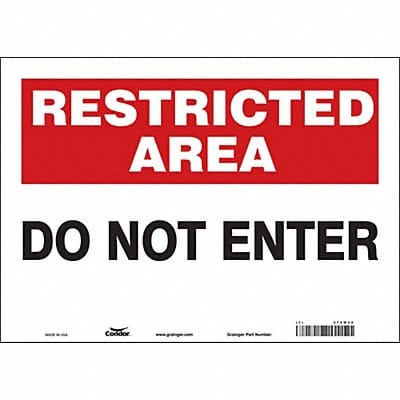 Safety Sign 10 inx14 in Vinyl