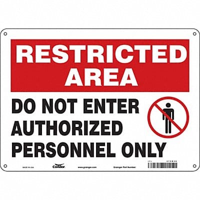 J7025 Safety Sign 10 inx14 in Polyethylene