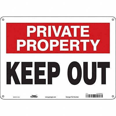 Safety Sign 10 in x 14 in Polyethylene