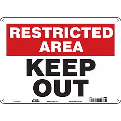 Safety Sign 10 inx14 in Polyethylene