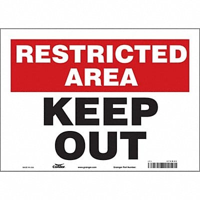 Safety Sign 10 in x 14 in Vinyl