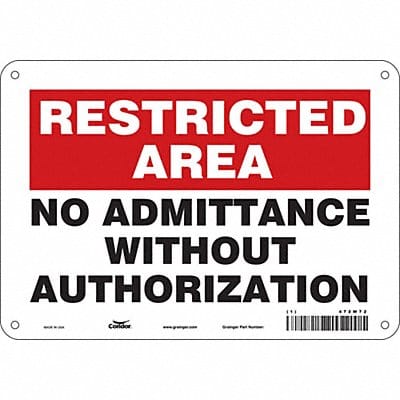 Safety Sign 7 inx10 in Polyethylene