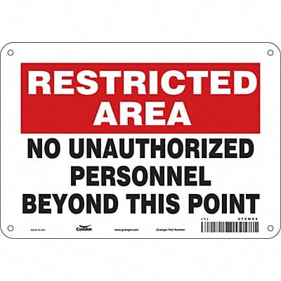 Safety Sign 7 in x 10 in Aluminum