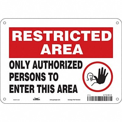 Safety Sign 7 in x 10 in Aluminum