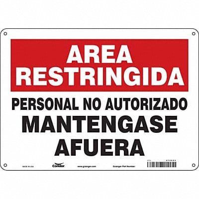 Safety Sign 10 in x 14 in Aluminum